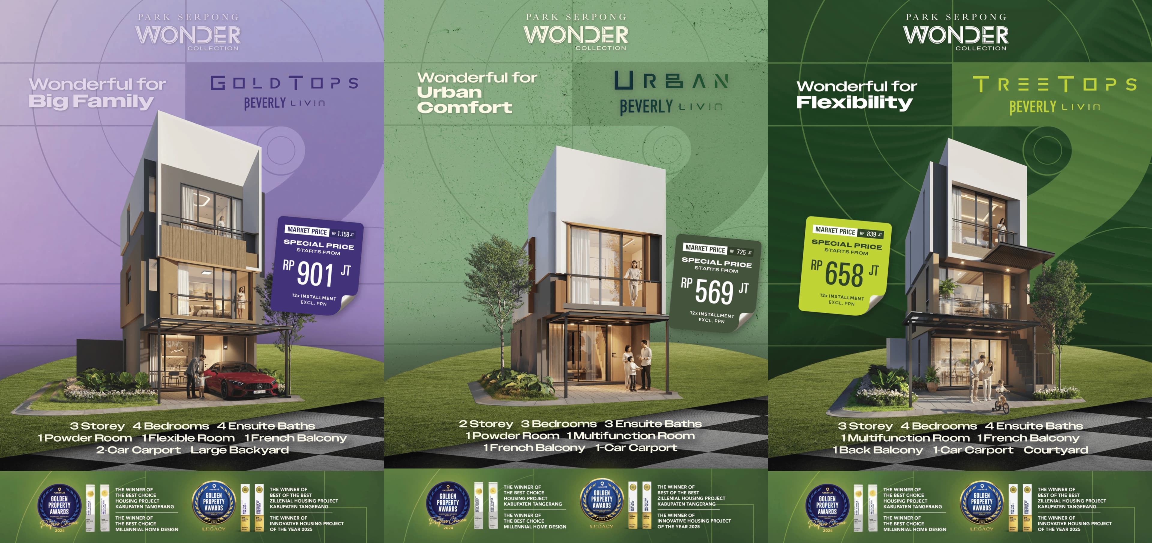 GoldTops Beverly Livin, Urban Beverly Livin, TreeTops Beverly Livin