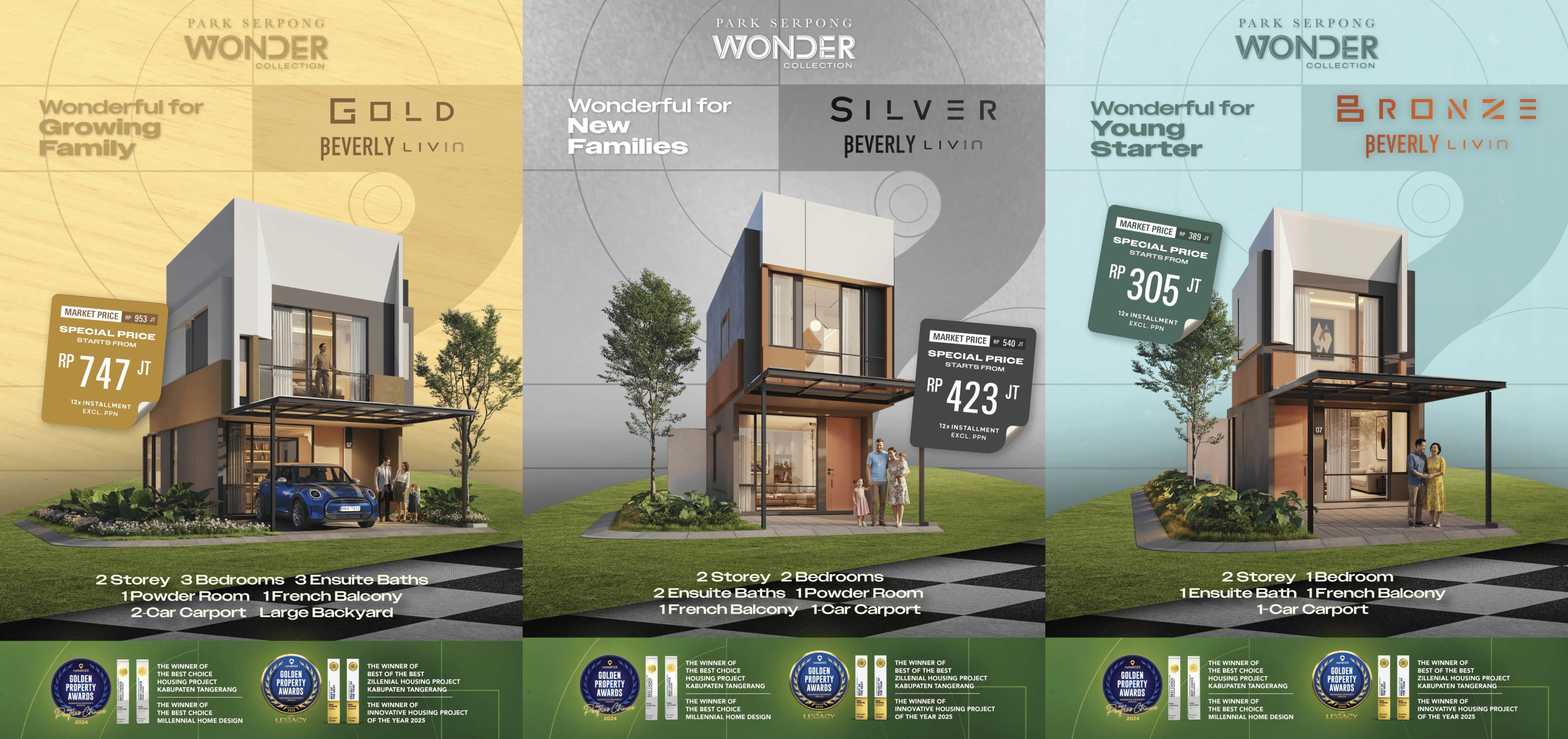 GoldTops Beverly Livin, Silver Beverly Livin, Bronze Beverly Livin